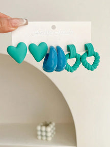Brincos Tricot Love: Conjunto com 3 Pares